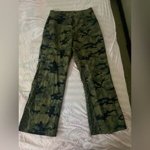 Army fatigue flare pants
